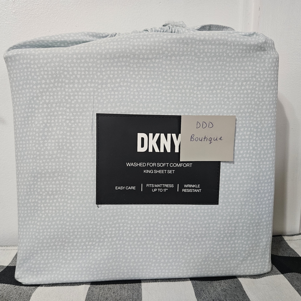 DKNY King Sheet Set in Light Gray
